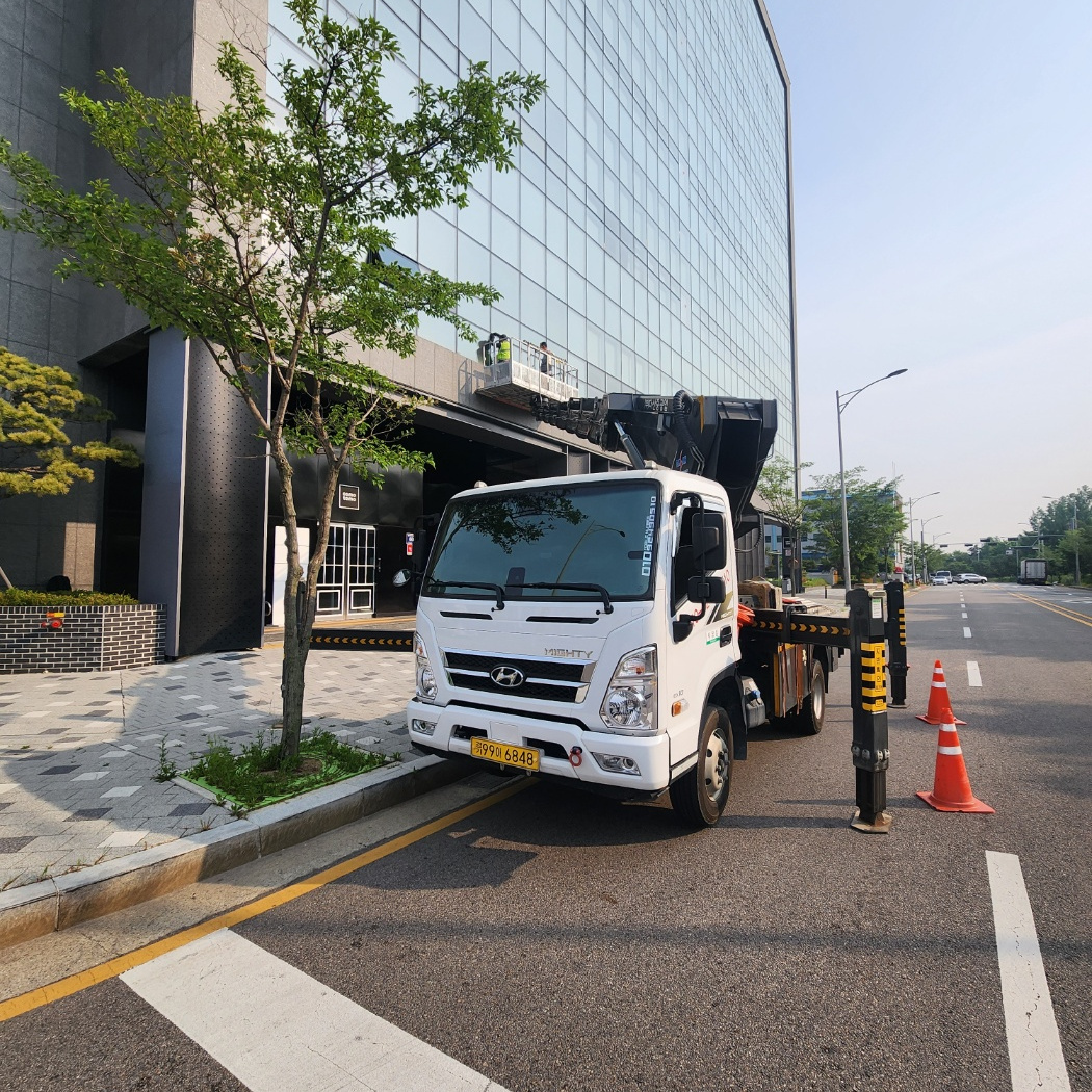 CCTV 설치 스카이차 작업사진