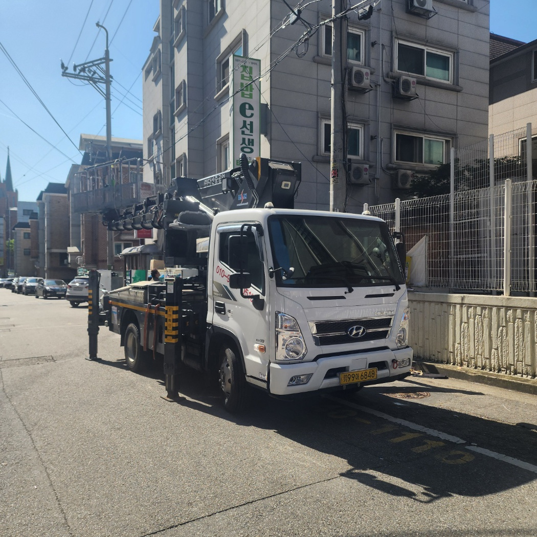 CCTV 설치 스카이차 작업사진