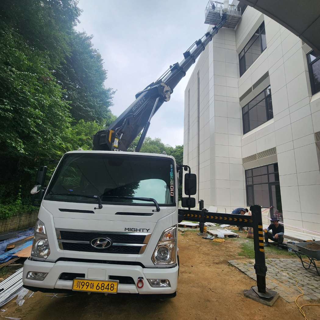안성 CCTV 설치 스카이차 작업
